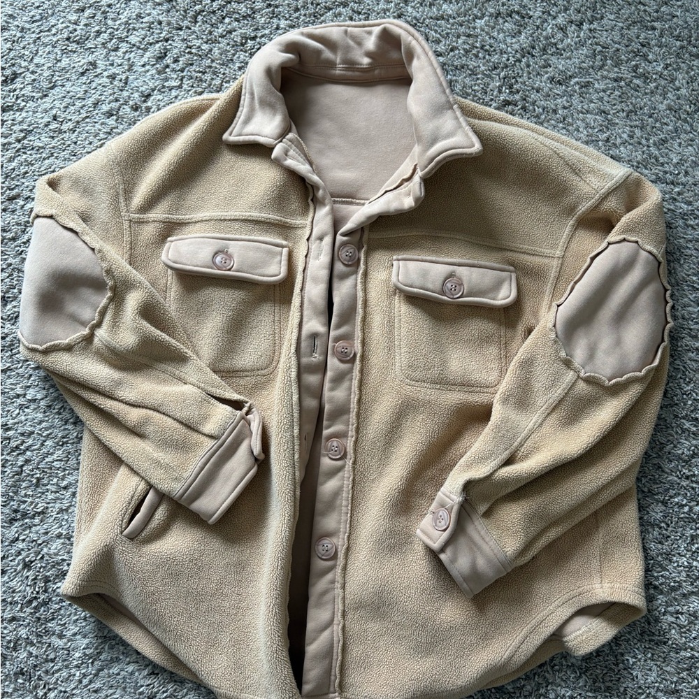 Women’s Beige Fleece Jacket
